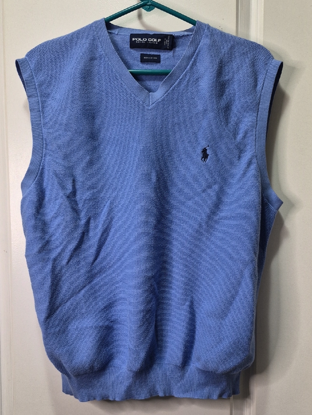 Polo Golf by Ralph‎ Lauren Light Blue V-Neck Sweater Vest